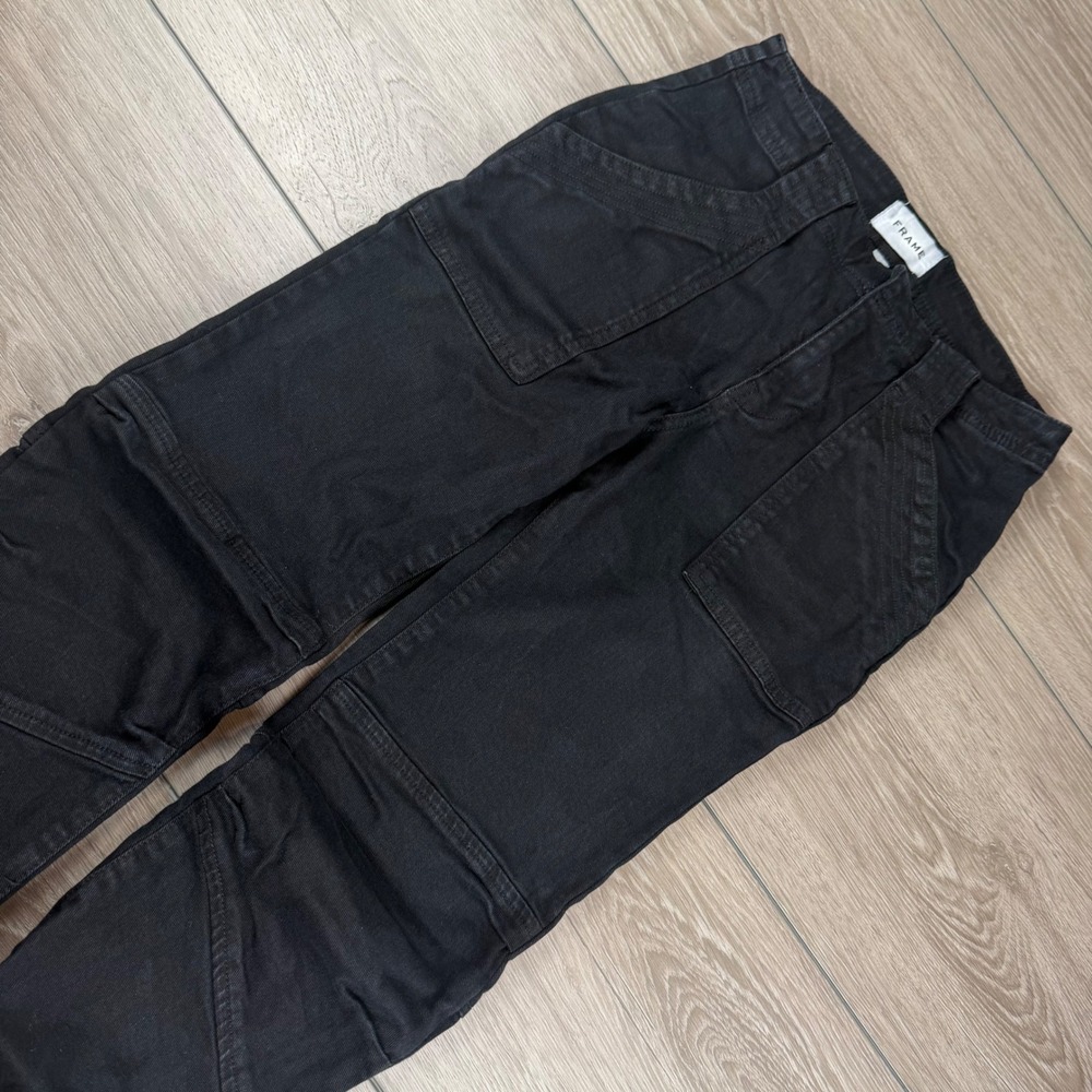 FRAME Womens Pants Cargo Jogger Overdye Black 26